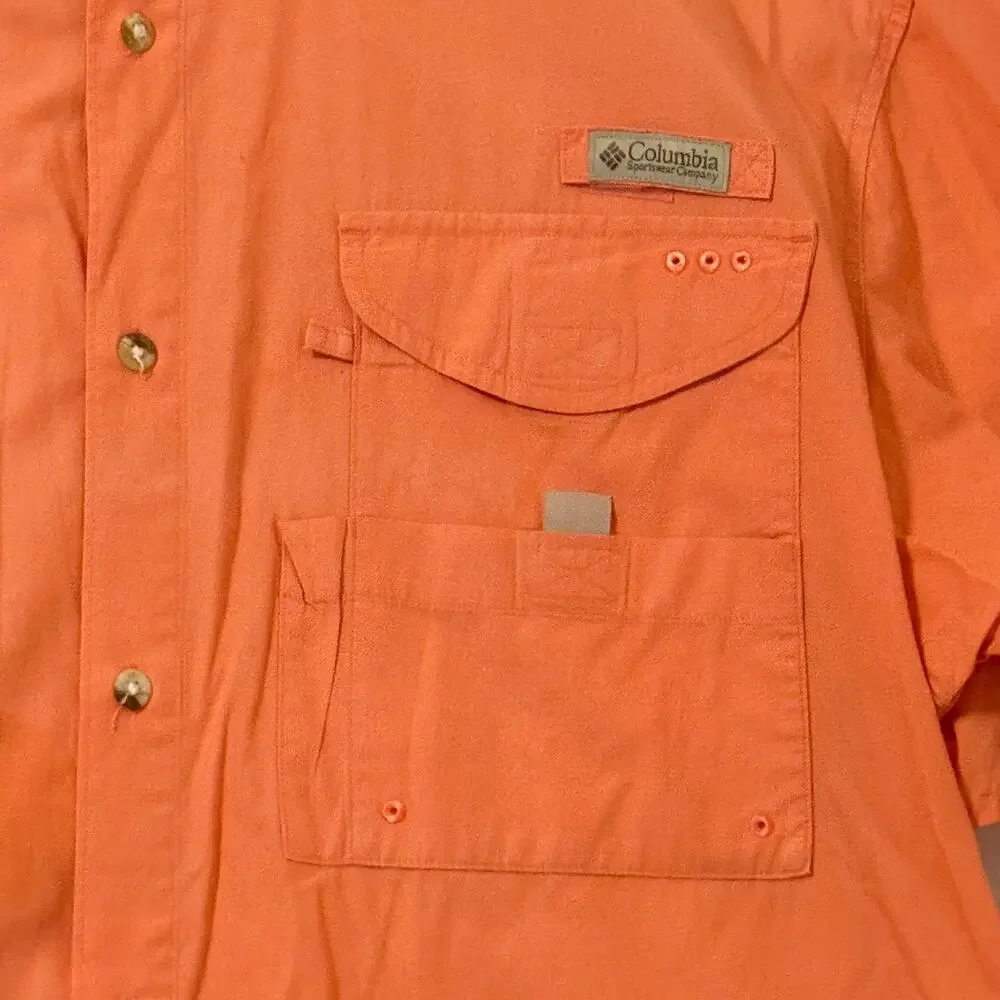 Columbia Sportswear Mens Bonehead‎ Short Sleeve Sz Large Fishing Shirt